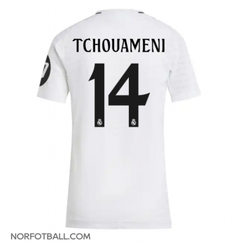 Billige Fotballdrakt Real Madrid Aurelien Tchouameni #14 Replika Hjemmedrakt Dame 2024-25 Kortermet
